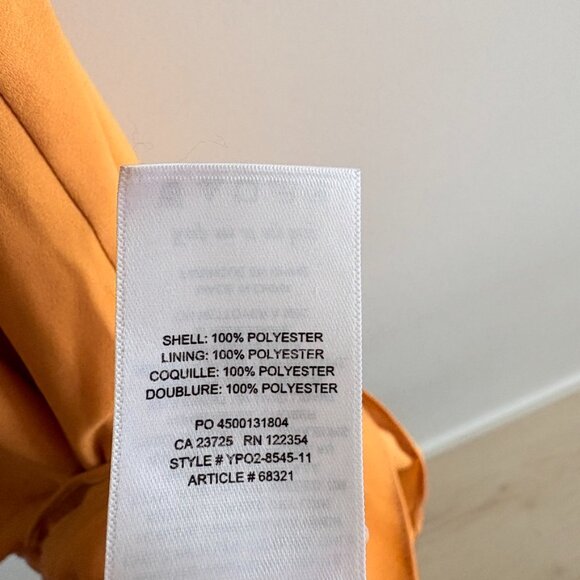 Aritzia Sunday Best Blixen Ruffled Mini Dress Marigold Mustard Yellow Large - Picture 6 of 6